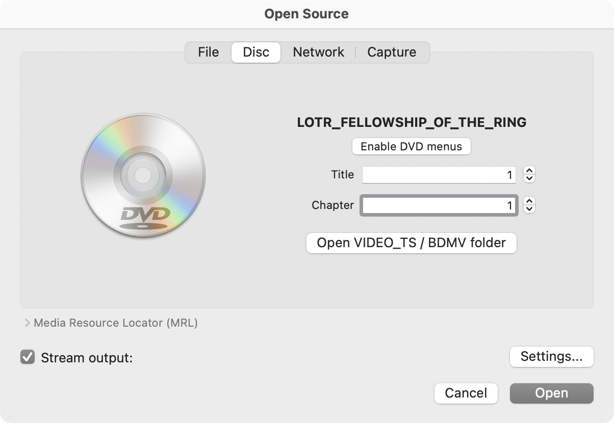 rip DVD with VLC on Mac