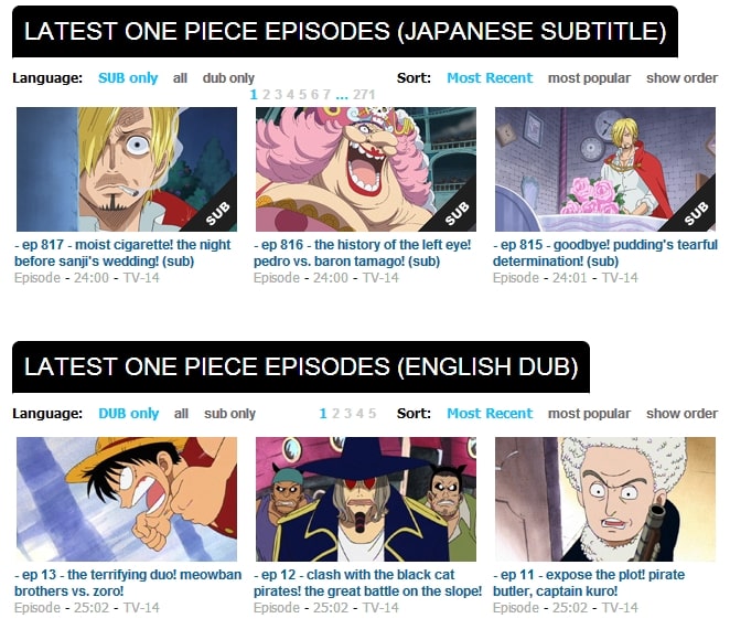 DVD One Piece Collection Series Eps 1 720 English Dubbed 