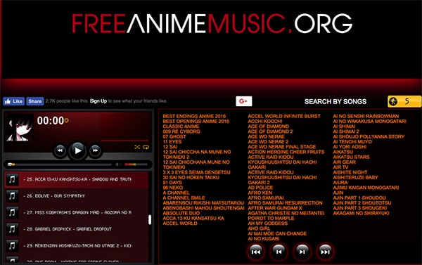 anime songs free