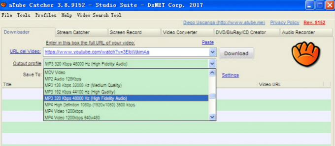 extract high quality MP3 audio from Dailymotion video on Windows PC
