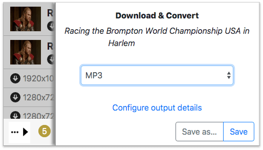 select MP3 as the output format