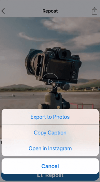 ins to mp3 export to photo
