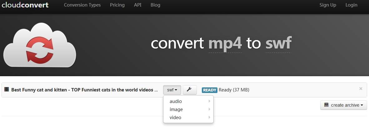 mp4 to swf free online converter cloudconvert