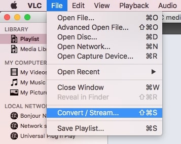 convert mp4 to mp3 in VLC step 1
