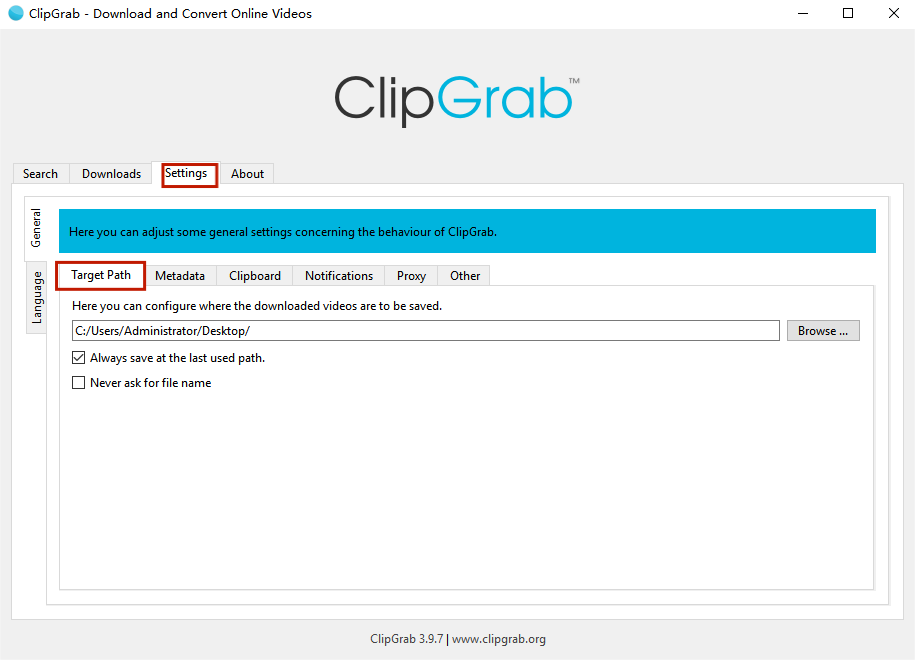 tip for converting youtube to mp3 using clipgrab
