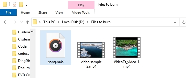 burn with file explorer step 1