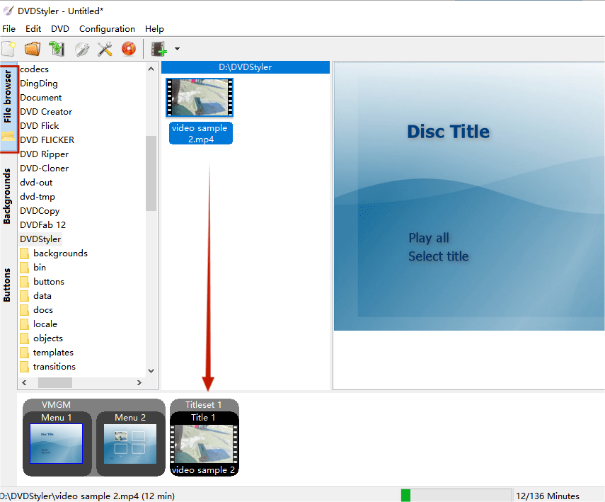 dvd styler add file