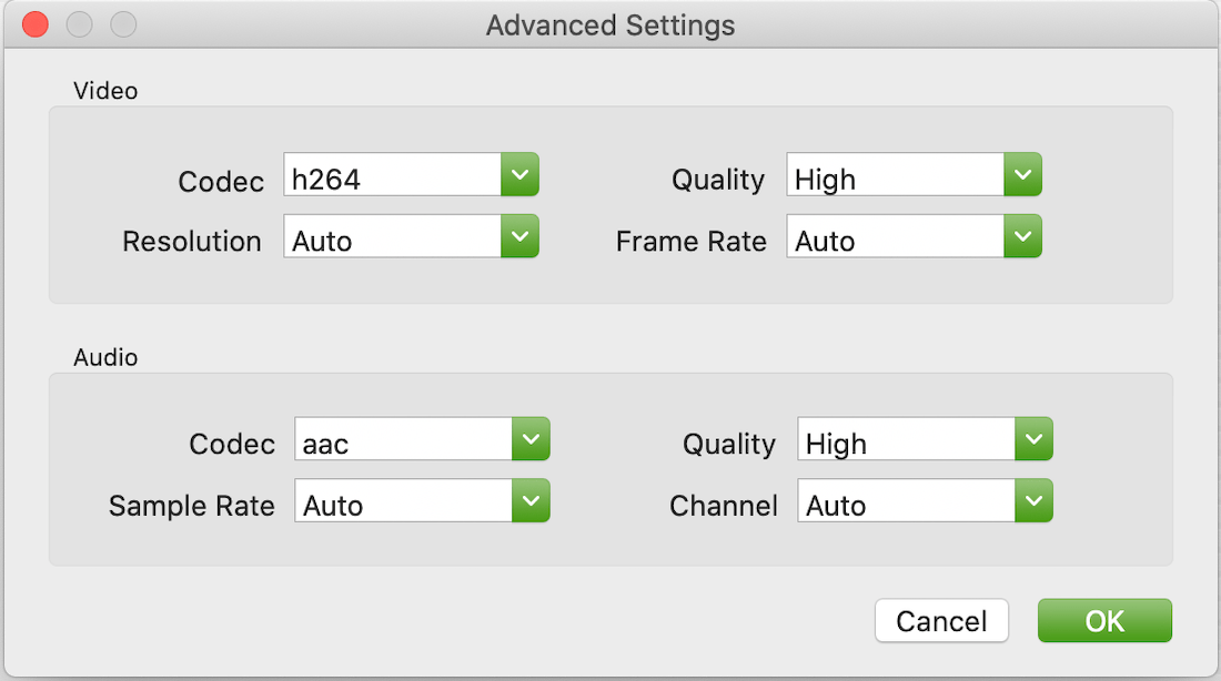 customize the advanced settings