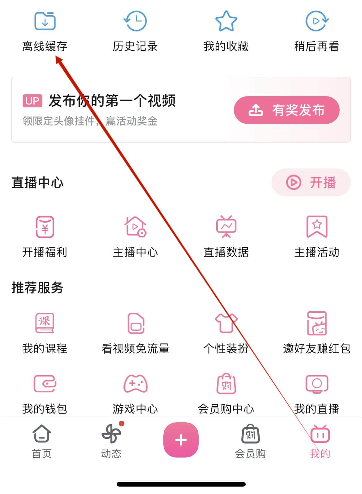 view downloaded videos in mobile Bilibili app