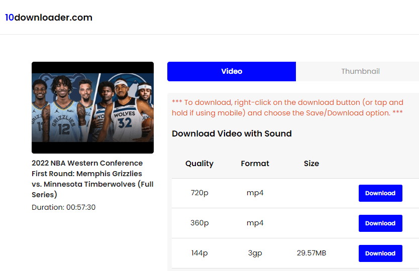 download NBA videos online